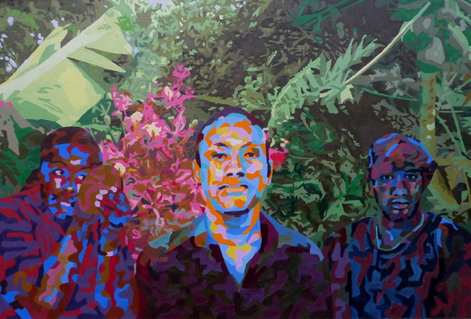 Tongánci, 2010, olej na plátně, 110×160 cm, soukromá sbírka