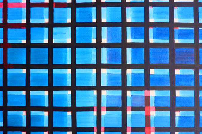Mřížky 1,  2011, olej na plátně, 70×105 cm