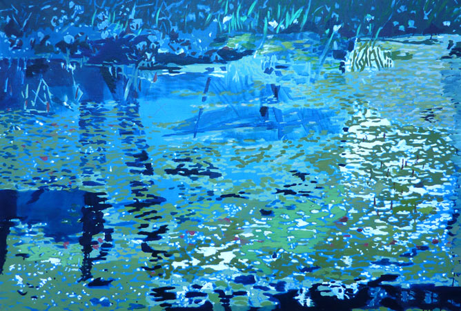 Rybníček na Vlčí hoře, 2011, olej na plátně, 100×120 cm, soukromá sbírka