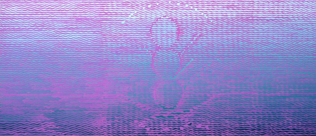 Západ slunce 2, 2011, olej na plátně, 65×155 cm