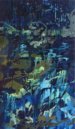 Úpa 3, 2012, olej na plátně, 100×60 cm