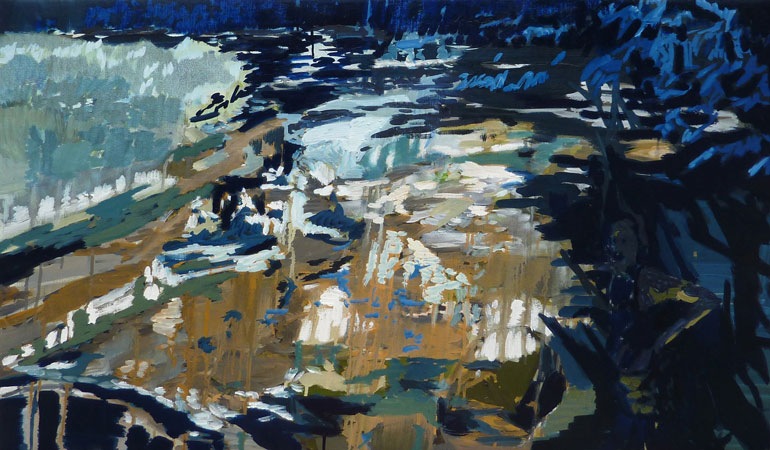 Úpa 4, 2012, olej na plátně, 60×100 cm