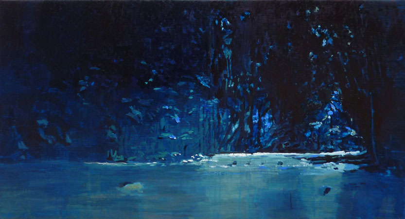 V pralese 1, 2012, olej na plátně, 60×100 cm