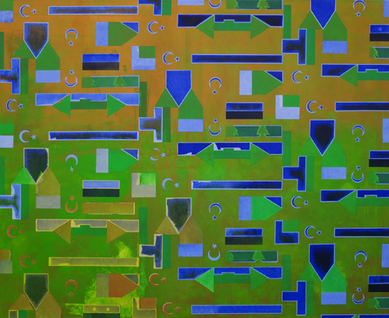 Beirut projekt 2, 2015, akryl na plátně, 160×130 cm