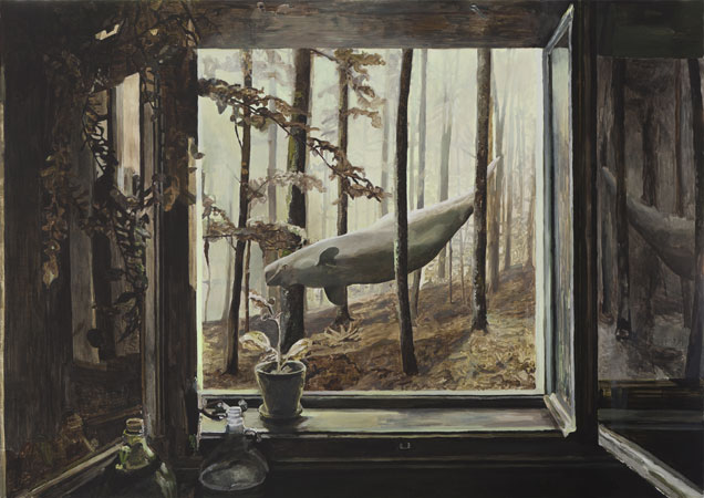Okno XVII, akryl na plátně, 120 × 170 cm, soukromá sbírka