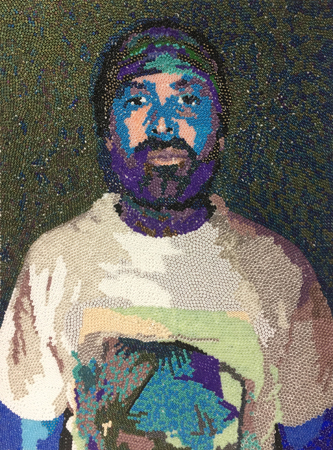 Peťan, 2019, sklo na sololitu, 60×45 cm