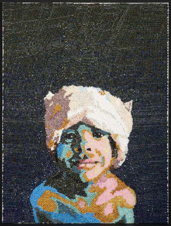Barborka, 2021, sklo  na sololitu, 60×45 cm