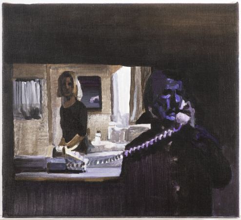 Paris-Texas, 2021, akryl na plátně, 45×50 cm