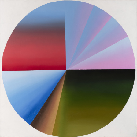 Sicílie přechod, 2022, olej na plátně, 110×110 cm
