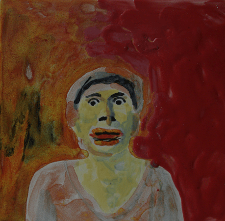 Hmotné noci, 2006, keramický kachel, 19,5x19,5 cm