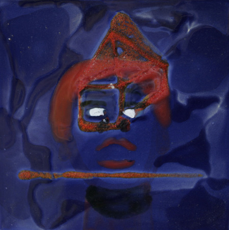 Hmota, 2006, keramický kachel, 19,5x19,5 cm