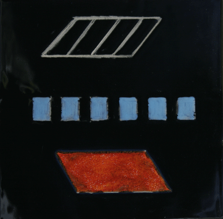 Světnice,  2006, keramický kachel, 19,5x19,5 cm
